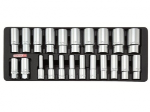 Набор-сет головок 1/2" удлин. 8-32мм 22шт. 434х176мм TOPTUL