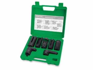 Набор спецголовок для снятия датчиков лямбда-зондов, давления масла и форсунок  TOPTUL