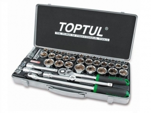 Набор головок 1/2" 8-32мм 43предм. 6гр. метал.кейс (GCAD4303) (TOPTUL)