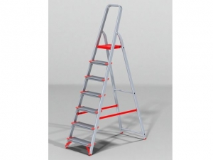 Лестница-стремянка алюм. проф. с широкой ступенью 151 см 7 ступ. 8кг NV3117 Новая Высота (макс. нагрузка 225кг)