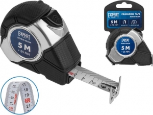 Рулетка 5м/25мм EXPERT STARTUL (SE3010-0525M) (Автостоп, двухсторонняя шкала нанесения, нейлоновое покрытие,магнитный наконечник с мерными насеч)
