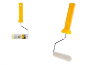 Валик "VELOURS" 15-100мм с ручкой 6мм бежевый STARTUL MASTER (ворс 4 мм, нанесение лаков на основе растворителя, велюр)