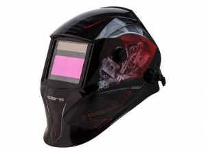 Щиток сварщика с самозатемняющимся светофильтром Solaris ASF520S (Car Master красный) (1/1/1/2, 95x43 мм (40,9 см2), DIN 4/9-13 (регул), шлифовка, рег