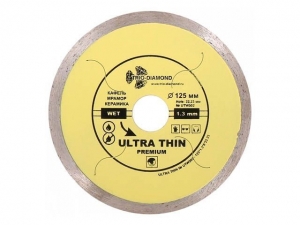 Алмазный круг 125х22,23 мм по керамике сплошн.ультратонкий Hot Press (Trio-Diamond)