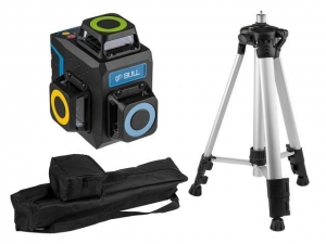 Нивелир лазерный BULL LL 3303 со штативом в кор. 3х360°, до 60 м, +/- 0.3 мм/м, зеленый (резьба 1/4", штатив 1,2 м в комплекте)