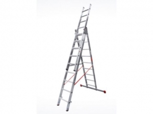 Лестница алюм. 3-х секц. 236/562/250 см 3х9 ступ. 15,9 кг  NV3230 Новая Высота (макс. нагрузка 150кг)