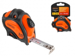 Рулетка 3м/16мм STARTUL PROFI (ST3009-0316M) (Нейлоновое покрытие, автостоп, магнитный зацеп)