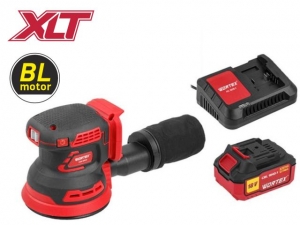 Аккум. эксцентриковая шлифмашина WORTEX COS 1218 E в кор. ALL1 XLT c акб и з/у в кор. БЕСЩЁТ., 18В, (Регул. об., Амплитуда колебаний: 3,6 мм)