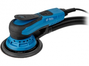 Эксцентриковая шлифмашина BULL OS 1550 E в кор. БЕСЩЕТ., 150 мм, 350 Вт, 4000-10000 об/мин (шнур - 4 м, амп. колебаний 5,0 мм)