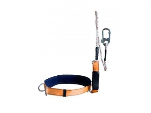 Удерживающий пояс УП-1+Строп В (канат)+а (амортизатор) (р-р XL) (регулировка от S до XL (обхват пояса 740-1640мм))