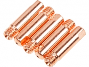 Наконечник контактный Ф 1.0 мм M6х25 мм E-Cu-Al (набор 5 шт) SOLARIS (для алюминия, сварочный наконечник, контактная трубка)