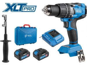 Аккум. дрель-шуруповерт BULL SR 1805 в чем. XLTpro, 2х4 А*ч, БЕСЩЕТ., 18 В, 120 Н*м, БЗП(мет.) 13 мм (Доп. функции: Ударное сверление, "AntiKickback",