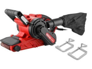 Ленточная шлифмашина Wortex SB 7611 E в кор. 1150 Вт, лента 76х533 мм, крепление к столу (120-380 м/мин, откидной носик)