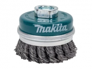 Щетка д/шлиф.маш. проволочная чашечная 100 мм MAKITA (для УШМ, d100 мм, толщ. проволоки 0.5 мм, пучки, нерж., M14х2)