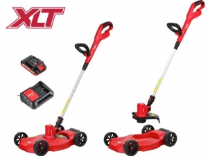Триммер аккум. WORTEX TB 2818 ALL1 XLT SET 18В, шир.скаш.300 мм, авт.подача лески, леска 1.6 мм (2 Ач акб и зу, с тележкой, поворотная голова, поворот