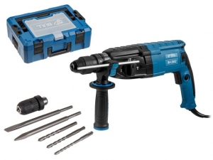 Перфоратор BULL BH 2802 в чем. Xcase 850 Вт, 3.2 Дж, 28 мм, 4 реж. + 2 зубила, 3 сверла, БЗП (вес 3.8 кг)