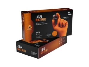 Перчатки нитриловые, р-р 10/XL, оранж., уп. 25 пар,  JetaSafety (Ультрапрочные нитриловые перчатки JetaSafety 050NATRIX240-OR-10-XL размер XL упаковка