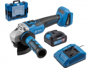 Аккум. углошлифмашина BULL CSG 1812 R Xcase, XLTpro, БЕСЩЕТ, 125 мм, рег. об., 8000 об/мин, 1х4 А*ч (рег. об.)