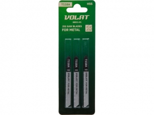 Пилка лобз. по металлу T118А (3 шт.) ВОЛАТ (пропил прямой, тонкий, для листового металла)