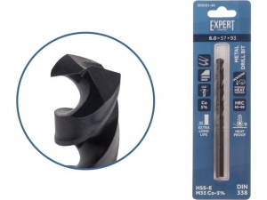 Сверло по металлу ц/х 6.0х57х93 мм HSS-Co Black EXPERT STARTUL (кобальт 5%)