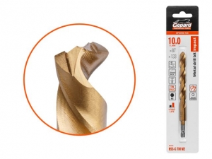 Сверло по металлу шестигр. 10.0х87х133 мм HSS-G TIN GEPARD (многогранная заточка)